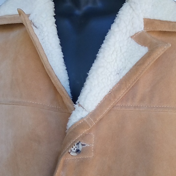 JC Penny Vintage Cowhide leather and wool Coat. Mens Make a great school coat. - Picture 4 of 7
